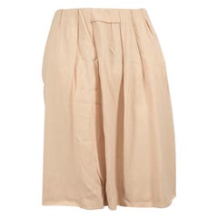 Chloé Beige Knee Length Pleated Skirt Size M