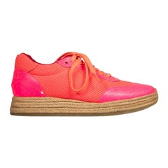 Stella McCartney Rosa Espadrilles-Spitzen-Turnschuhe Größe IT 36