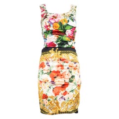 Dolce & Gabbana - Vestito con stampa floreale e dettaglio a balze - taglia S