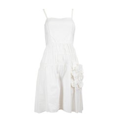 Prada White Strappy Tiered Sundress Size L
