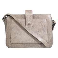 A.P.C. Grey Leather Snake Embossed Bag