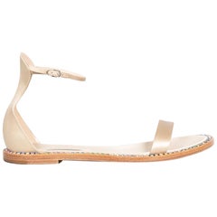 Casadei Beige Stein-Sandalen Größe IT 38