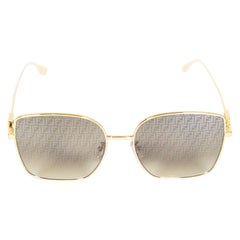Fendi SS24 Brown Gradient Zucca Baguette Sunglasses