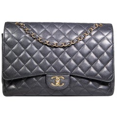 Chanel 2014 Jumbo Classic Flap Caviar Leather Bag