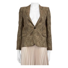 Saint Laurent 2013 Gold Metallic Blazer Größe S