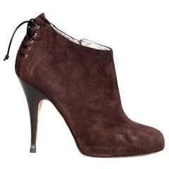 Giuseppe Zanotti - Stivaletti a spillo in pelle scamosciata marrone Taglia IT 37