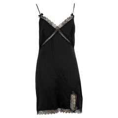 Agent Provocateur Black Silk Slip Mini Dress Size S