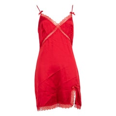 Agent Provocateur Red Silk Slip Mini Dress Size S