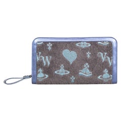 Vivienne Westwood Brieftasche aus Ponyhaar mit Logostickerei und Logo