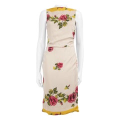 Dolce & Gabbana Floral Silk Midi Dress Size L