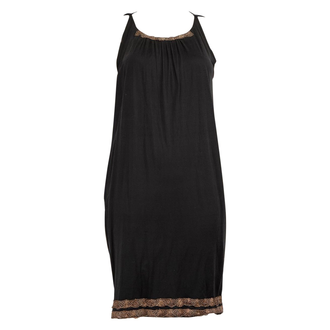 Balenciaga - Vestito nero senza maniche Stitch by Stitch, taglia L. in vendita