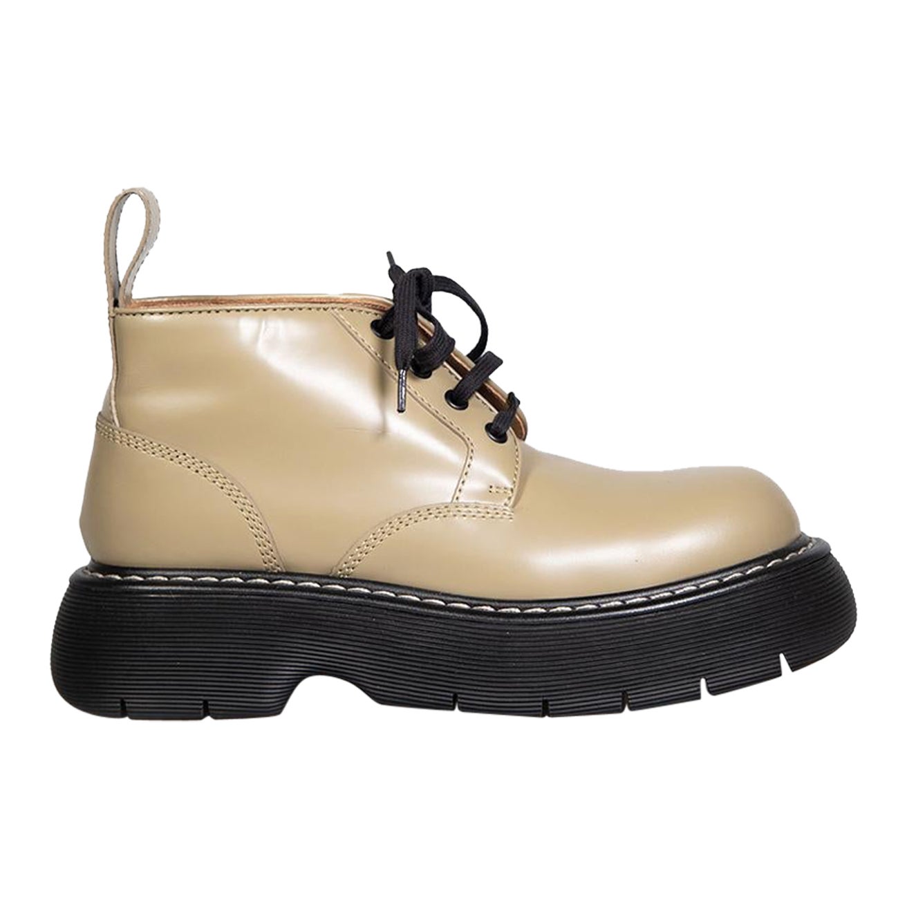 Bottega Veneta Khaki Leather The Bounce Boots Size IT 38 For Sale