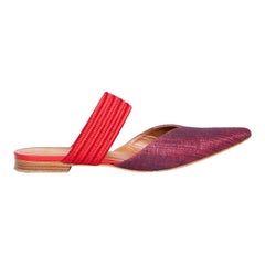 Malone Souliers Red Pointed Toe Mules Size IT 39