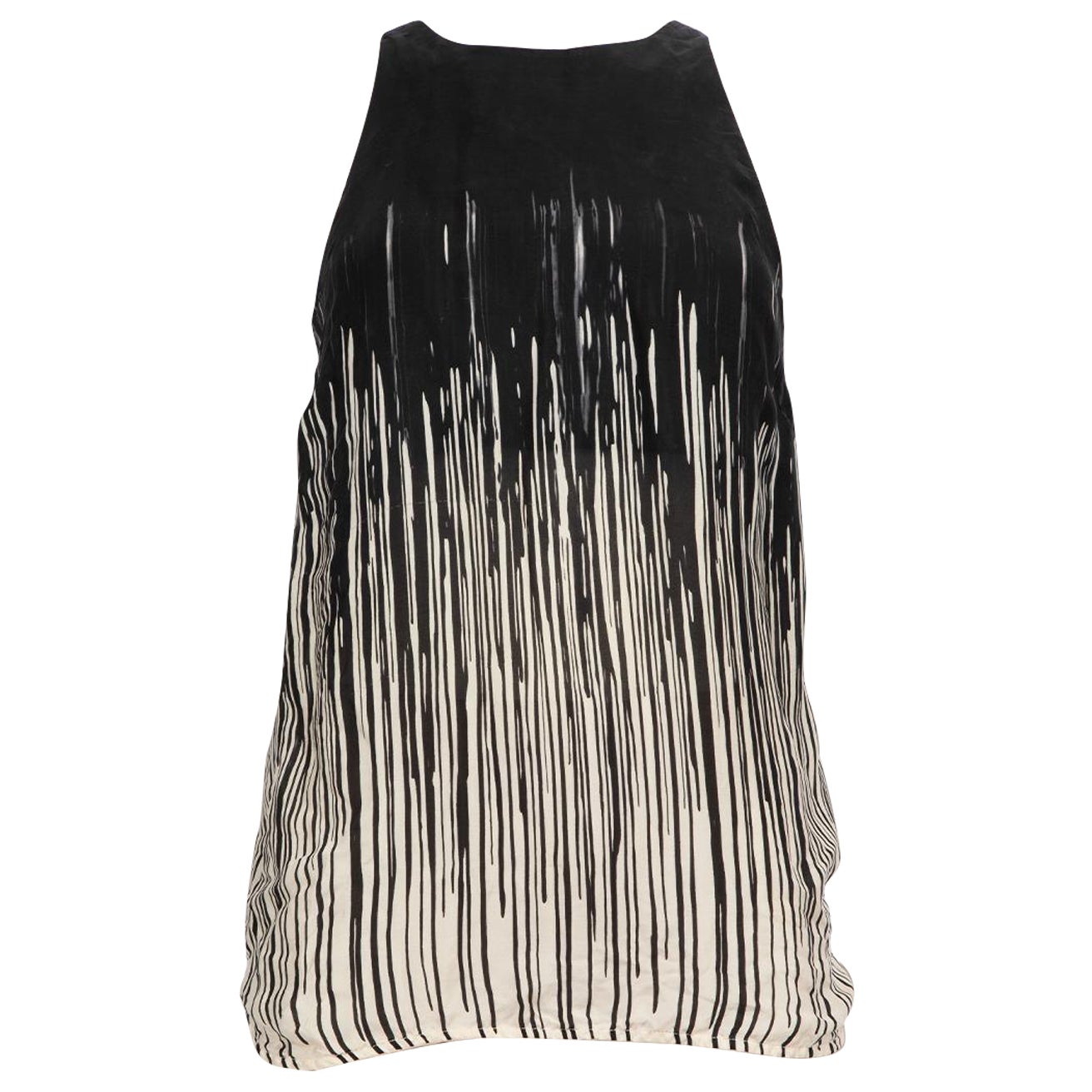 Zimmermann Camiseta de tirantes de seda negra con estampado abstracto Talla M