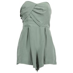 Zimmermann Khaki Silk Strapless Playsuit Size M