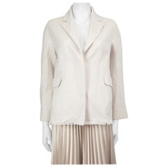 Used Max Mara S Max Mara Ecru Single Breasted Blazer Size S