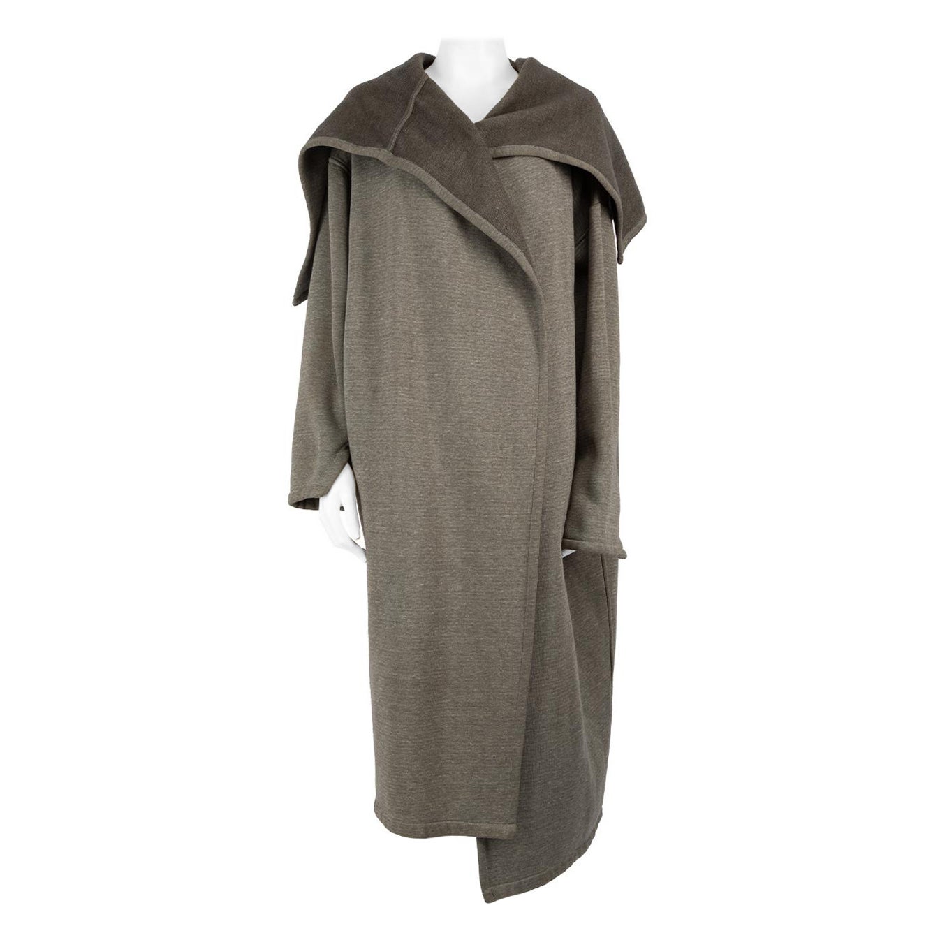 Manteau long gris surdimensionné Norma Kamali, taille M