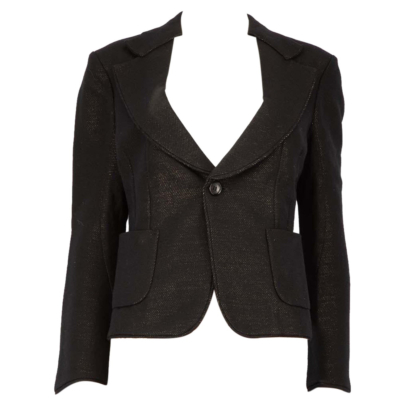 Junya Watanabe Junya Watanabe x Comme des Garcon Blazer nero metallizzato taglia L.