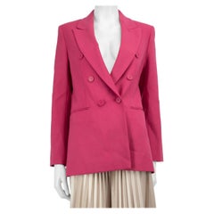 Maje Pink Double Breasted Wool Blazer Size S