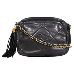 Chanel 1986 - 1988 Black Vintage CC Camera Bag