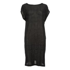 Missoni M Missoni Black Short Sleeves Knee-Length Dress Size M