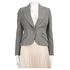 Altuzarra blazer à carreaux en laine grise, taille M