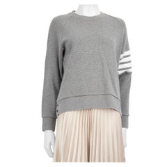 Thom Browne Graues Sweatshirt mit Crewneck-Ausschnitt Größe S