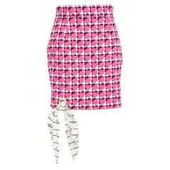 Versace Pink Tweed A-Line Mini Skirt Size S