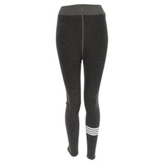 Thom Browne Graue Strick-Leggings Größe S