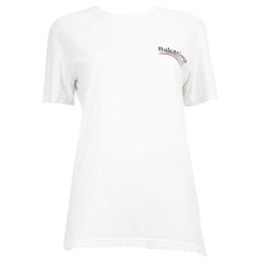T-shirt Balenciaga imprimé logo blanc, taille M