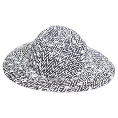 Used Chanel Black & White Wool Fedora