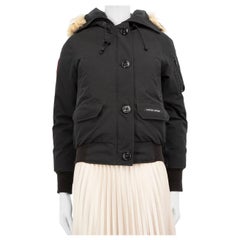 Canada Goose Black Chilliwack Fur Trim Jacket Size XXS