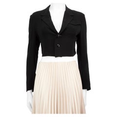 Yohji Yamamoto Black Cropped Buttoned Blazer Size XS