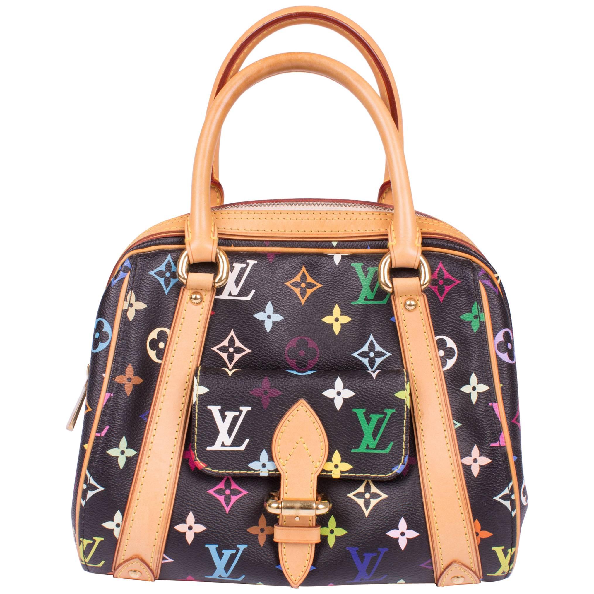 Louis Vuitton Monogram Multicolor Priscilla Bag - black