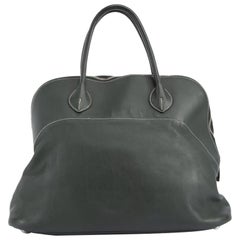 Hermès Dark Green Leather Bolide 35 Handbag