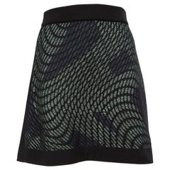 Mini jupe en laine noire et verte de Missoni Taille S