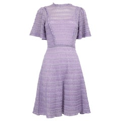 Missoni M Missoni Lilac Metallic Knit Mini Dress Size S
