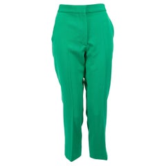 Stella McCartney Green Wool Straight Trousers Size S