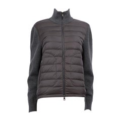 Moncler - Cardigan tricot gris Maglione, taille M