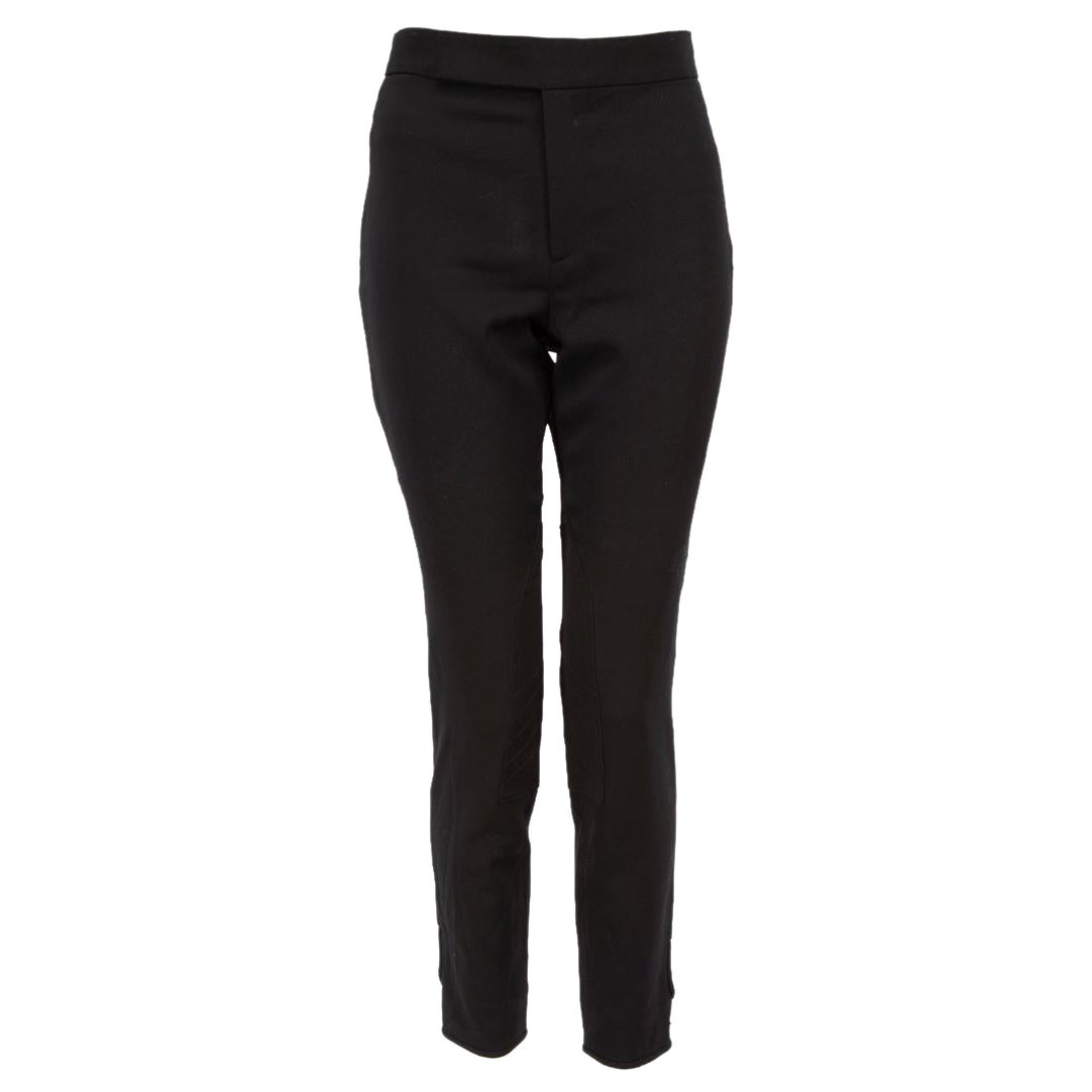 Ralph Lauren Schwarze Slim Fit-Hose aus Wolle Größe XS im Angebot