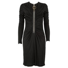 Givenchy Black Ring-Pull Ruched Mini Dress Size L