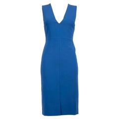 Alice + Olivia Vestido azul con escote en V Talla S