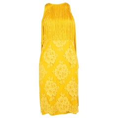 Stella McCartney Yellow Tassel Fringe Dress Size XS