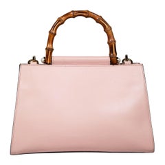 Gucci Rosa Leder Nymphaea Bambus Top-Handle-Tasche aus Leder