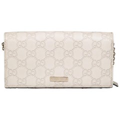 Gucci Ecru Guccissima Wallet on Chain