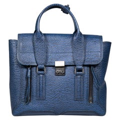 3.1 Phillip Lim Cartera Pashli Mediana de Piel Azul