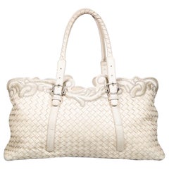 Bottega Veneta Ecru Nappa Leather Intrecciato Tote