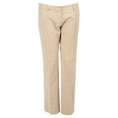 Fendi Beige Straight Fit Trousers Size M