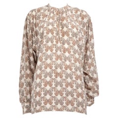 Gucci Silk Butterfly Pattern Blouse Size M