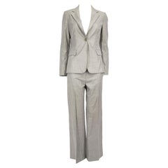 Max Mara Grey Wool Trouser Suit Set Size S